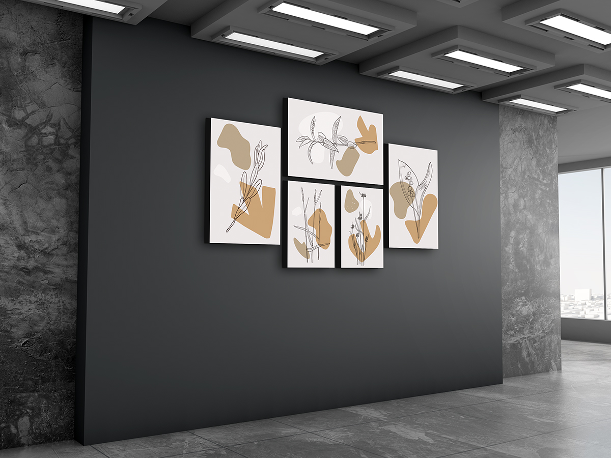 Abstract wall display for office space