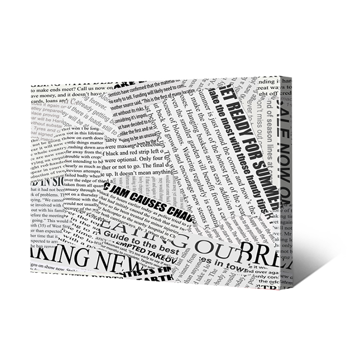 Newspaper Clippings on Canvas Prints