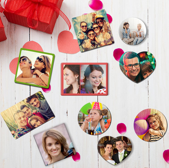 Personalised photo magnets 