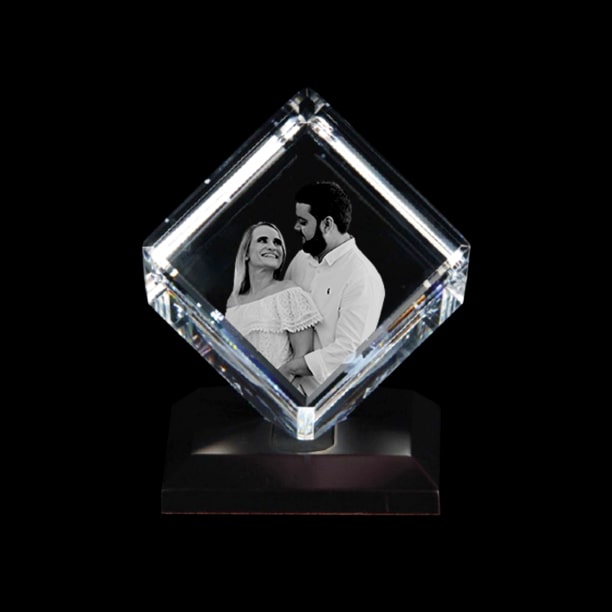 Personalised 3D Crystal Cube