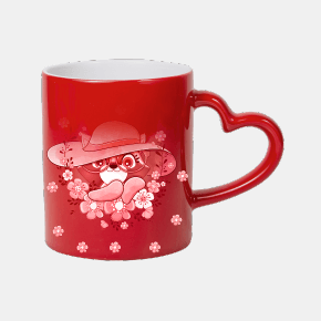 Heart Handle Red Magic Mugs