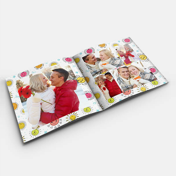 Large honeymoon photos printed on custom photo book