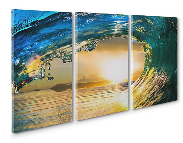 Huge Wave Photo Print on 2 Panel Custom Split Canvas Prints Australia CanvasChamp